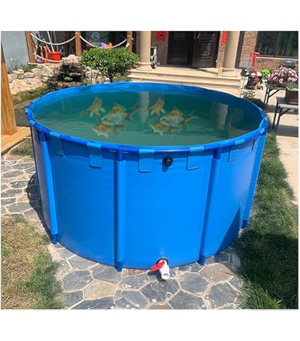 Amazon | FRP水槽 大 青い アクアリウム サカナ用 プラスチック